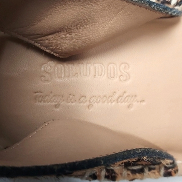 Soludos Flatform Cadiz Sandals in Leopard Calf Hair Platform Espadrilles Size 11 - Picture 8 of 16